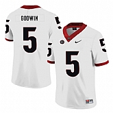 Georgia Bulldogs 5 Terry Godwin White Nike College Football Jersey Dzhi,baseball caps,new era cap wholesale,wholesale hats
